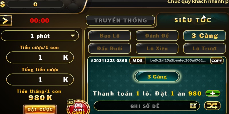 Lô đề 1 ăn 900 là tỷ lệ thanh toán cho hình thức đánh 3 càng tại TOP88