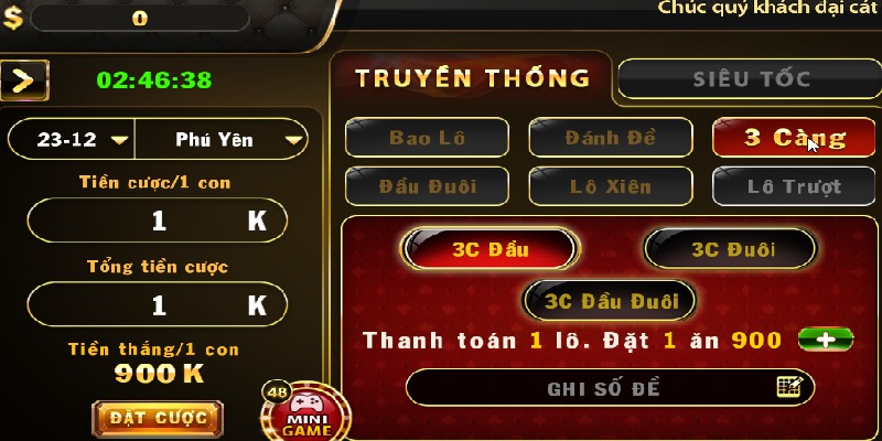 Lô đề 1 ăn 900 là tỷ lệ thanh toán cho hình thức đánh 3 càng tại TOP88