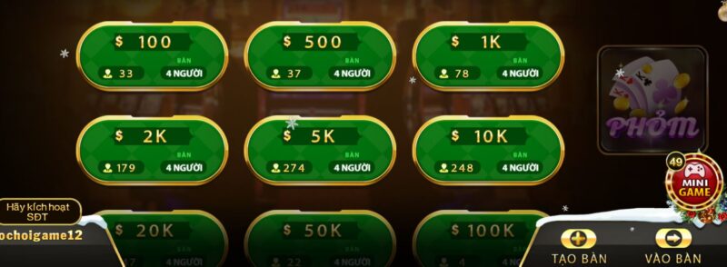 Các thuật ngữ trong bài phỏm 